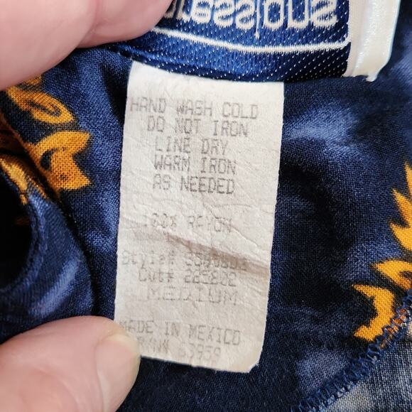 Vintage Impressions Of California Blue Floral Maxi Dress SZ Med Egyptian Hippie - Picture 9 of 10